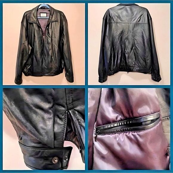 Hathaway Genuine Leather Men’s Jacket - Picture 1 of 8